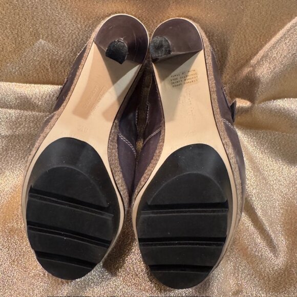 Charles David Vintage Leather Clog Heels Gray Size 8.5 - Picture 5 of 14